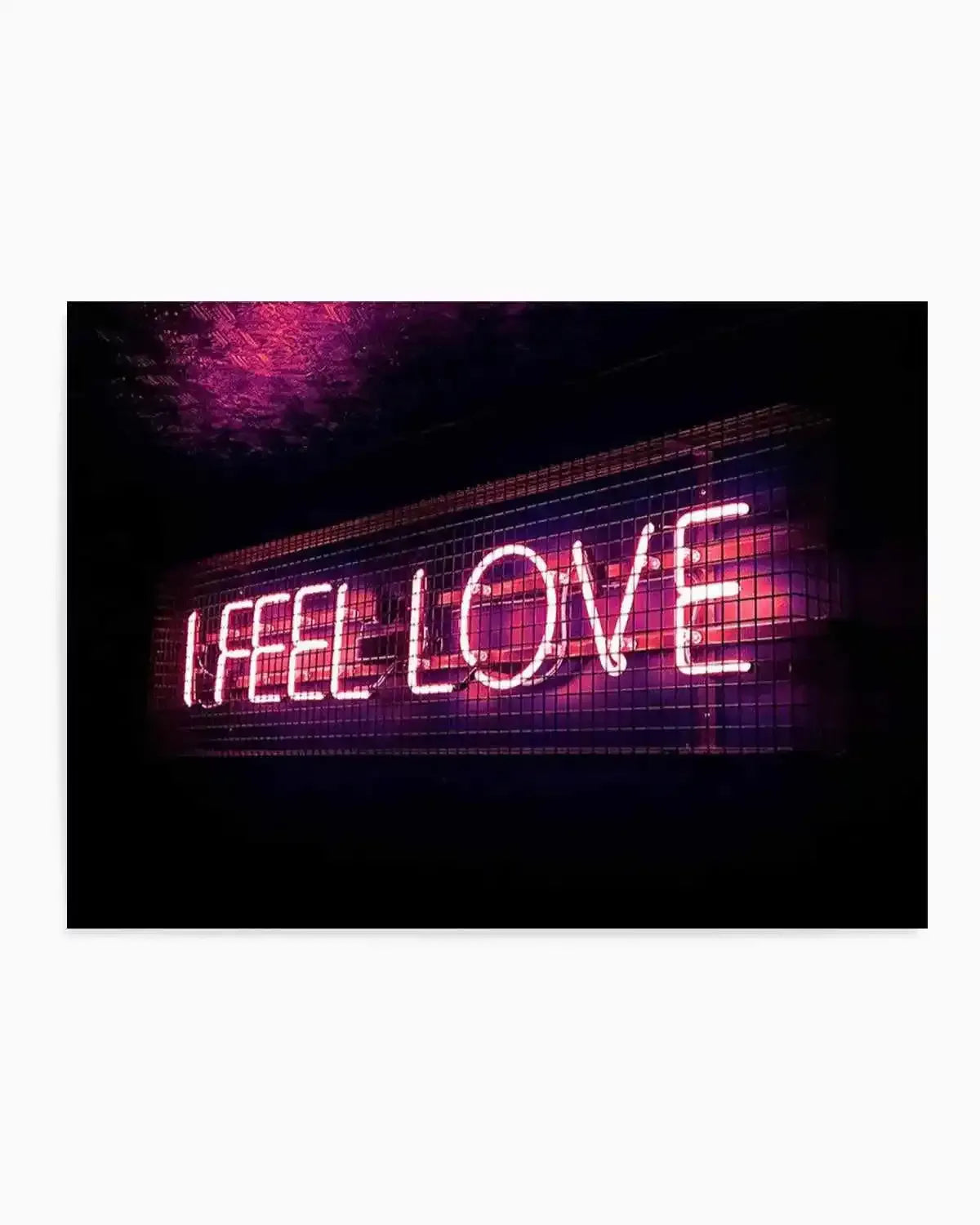 I Feel Love | Neon Art Print from Olive et Oriel where you can shop wallpaper and artworks online