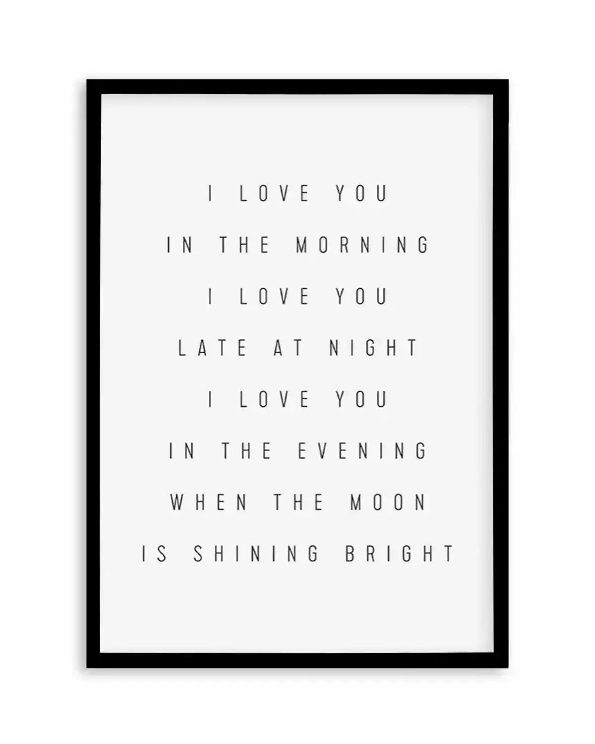 I Love You All Day Art Print from Olive et Oriel where you can shop wallpaper and artworks online