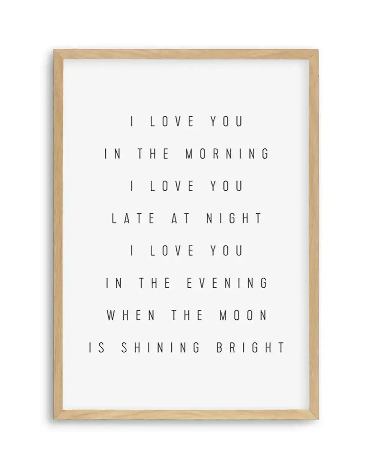 I Love You All Day Art Print from Olive et Oriel where you can shop wallpaper and artworks online