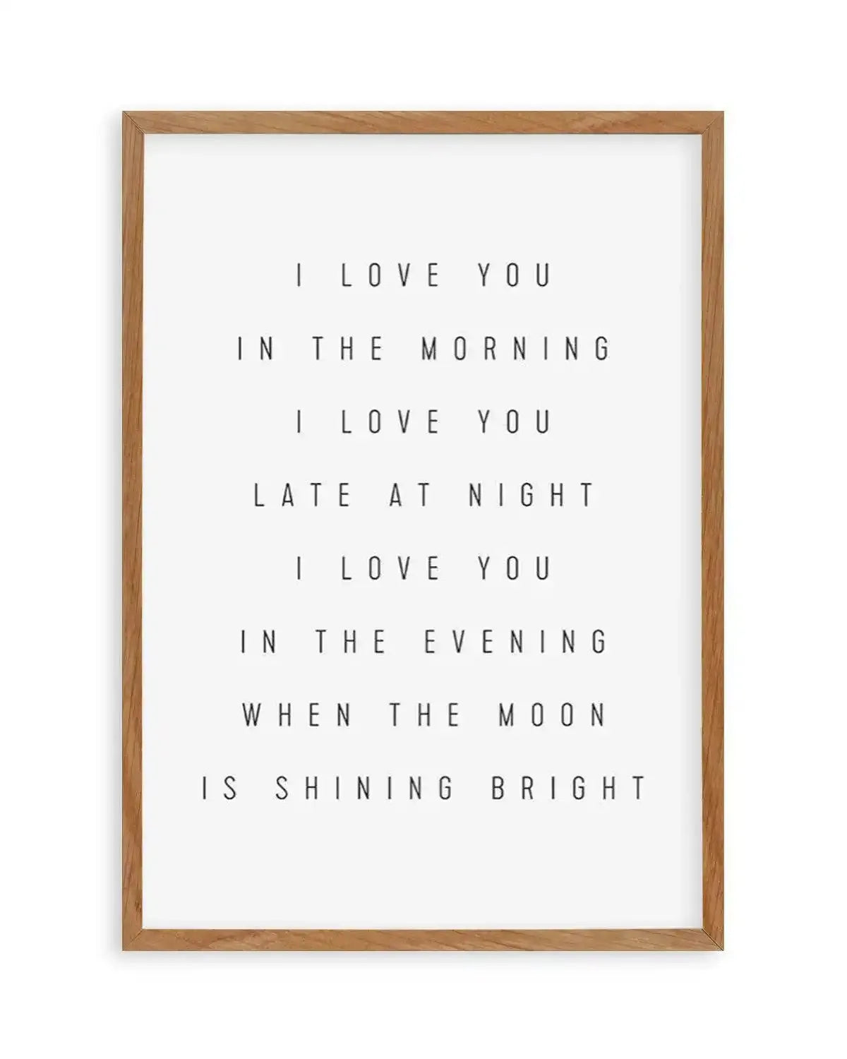 I Love You All Day Art Print from Olive et Oriel where you can shop wallpaper and artworks online