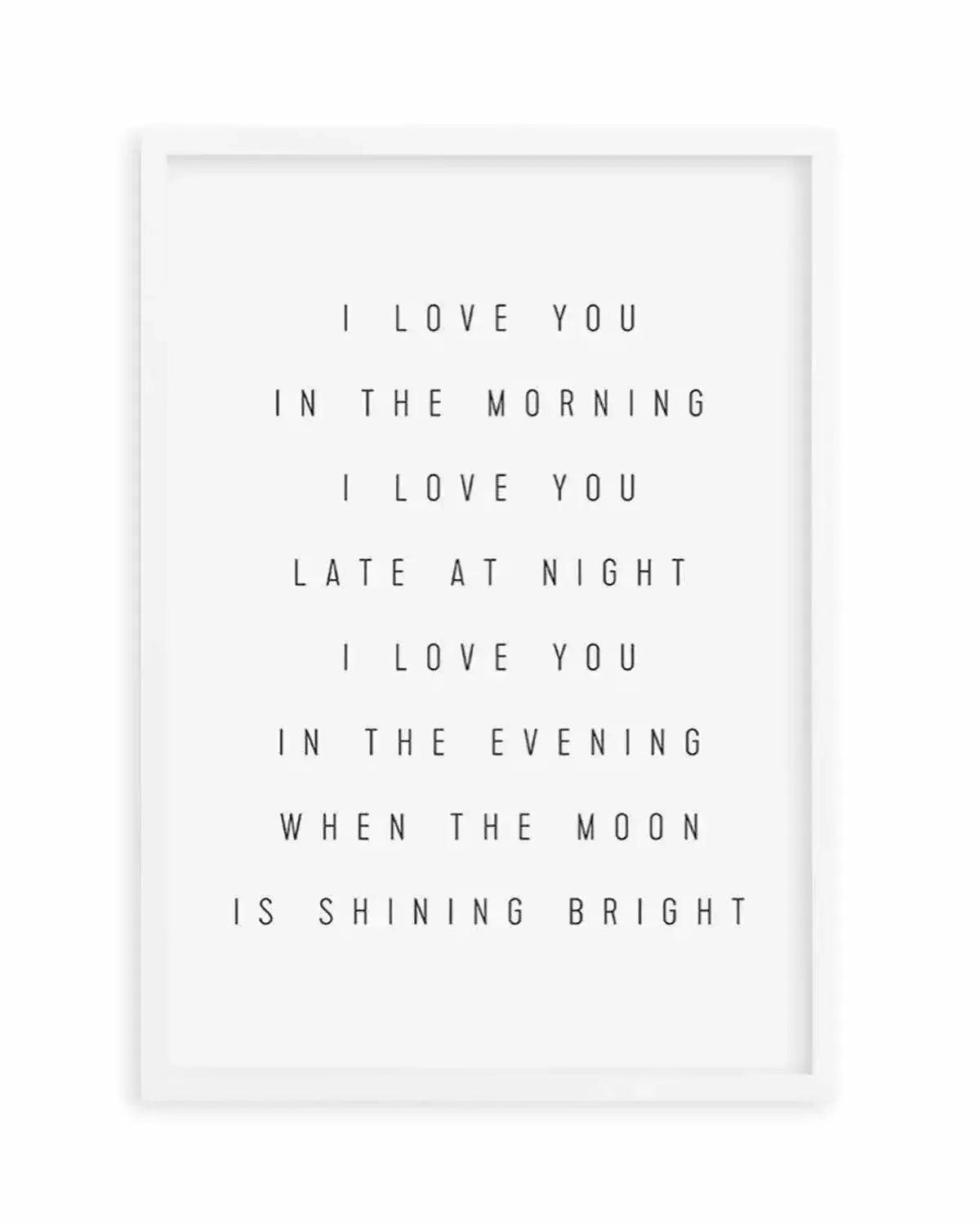 I Love You All Day Art Print from Olive et Oriel where you can shop wallpaper and artworks online