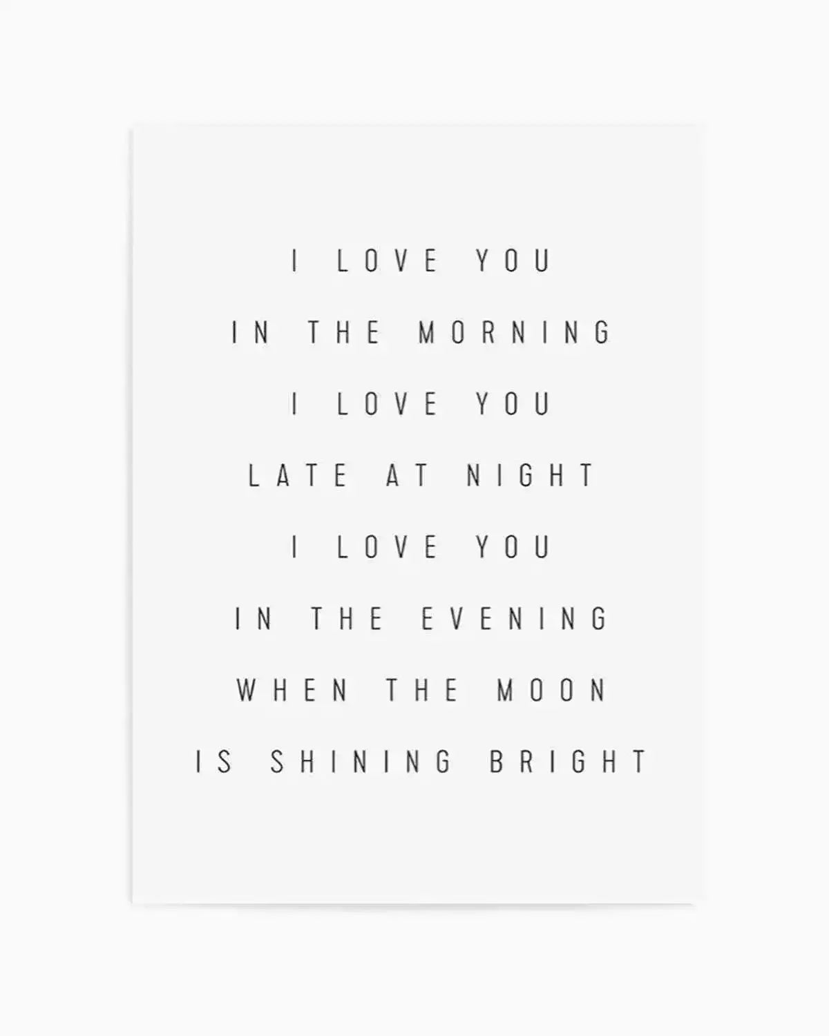 I Love You All Day Art Print from Olive et Oriel where you can shop wallpaper and artworks online