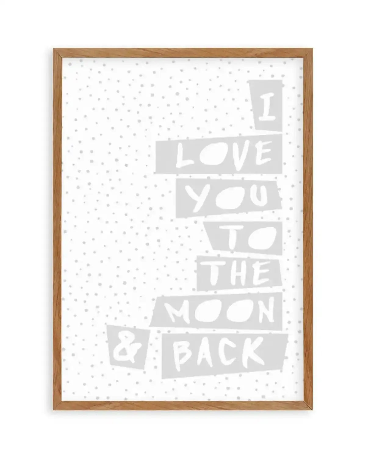 I Love You To Moon + Back | 3 Colour Options Art Print from Olive et Oriel where you can shop wallpaper and artworks online