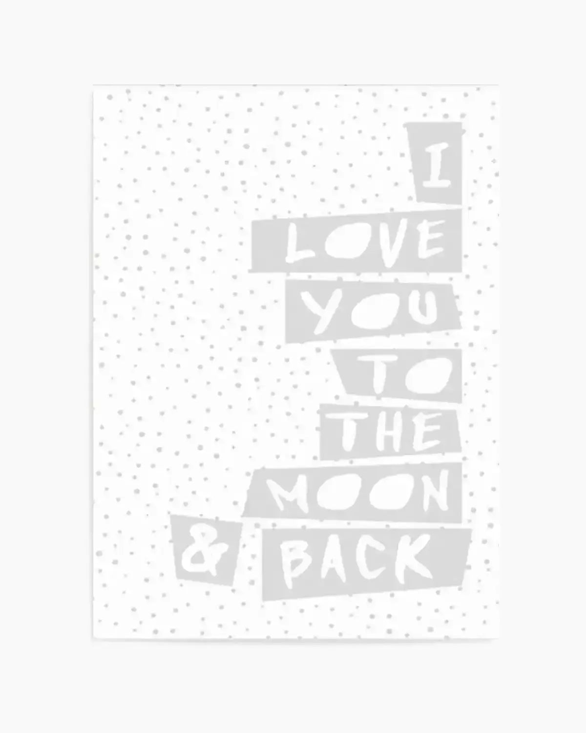 I Love You To Moon + Back | 3 Colour Options Art Print from Olive et Oriel where you can shop wallpaper and artworks online