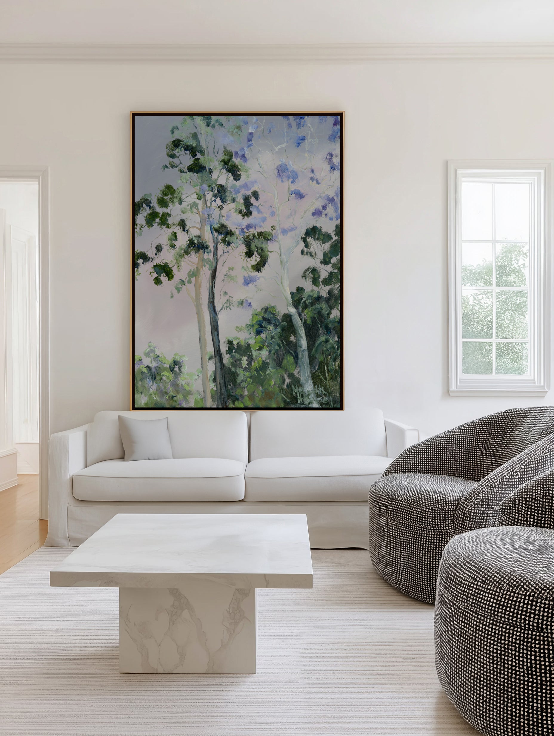 Illumination Jacaranda Mini-Me by Meredith Howse | Framed Canvas Art Print