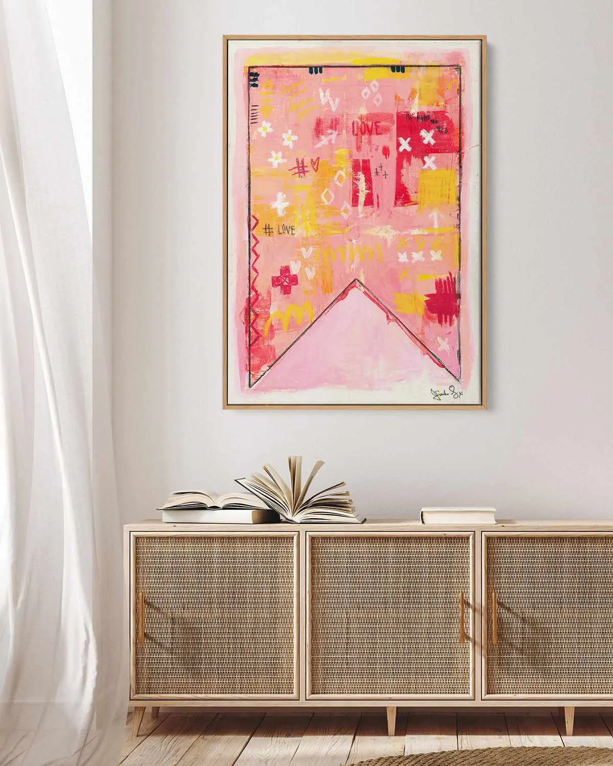 I'll Always Tag You by Jackie Green | Framed Canvas Art Print from Olive et Oriel where you can shop wallpaper and artworks online