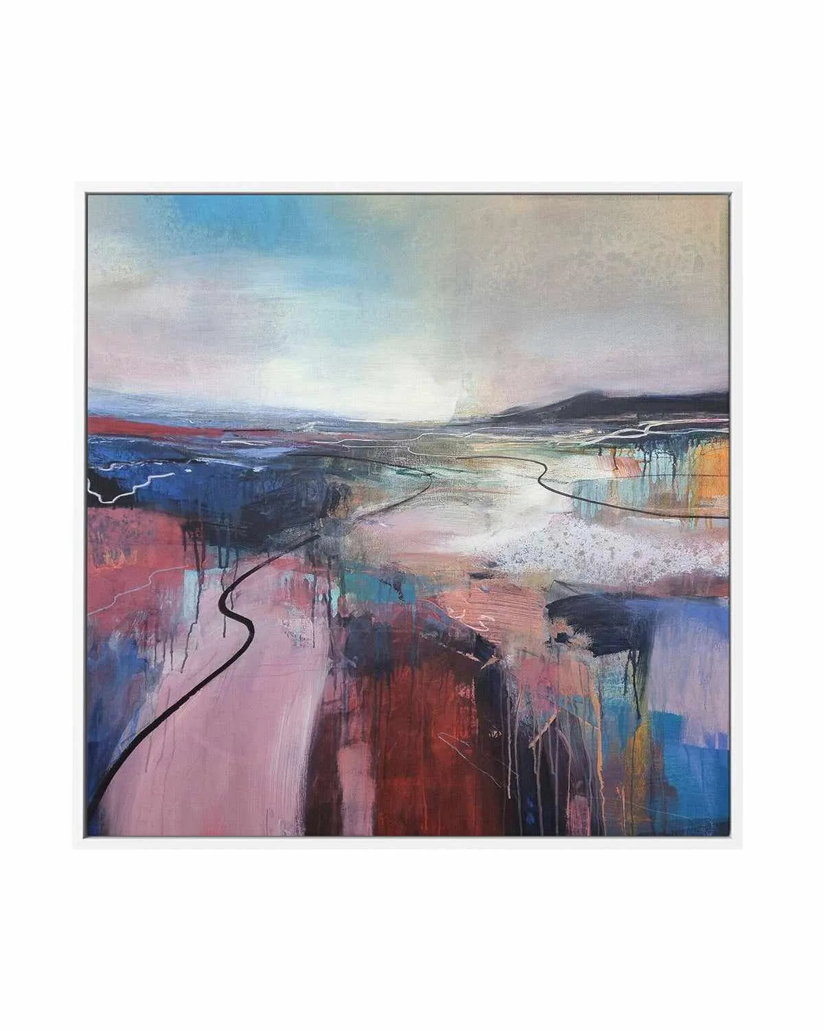 I'll Meet You On The Estuary by Andrew Kinmont | Framed Canvas Art Print from Olive et Oriel where you can shop wallpaper and artworks online