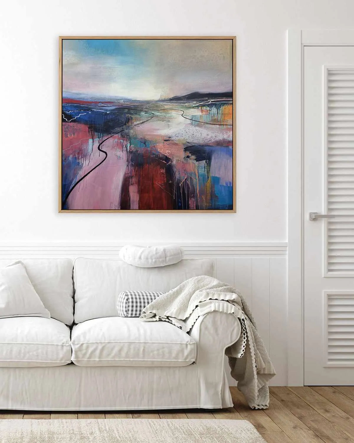 I'll Meet You On The Estuary by Andrew Kinmont | Framed Canvas Art Print from Olive et Oriel where you can shop wallpaper and artworks online