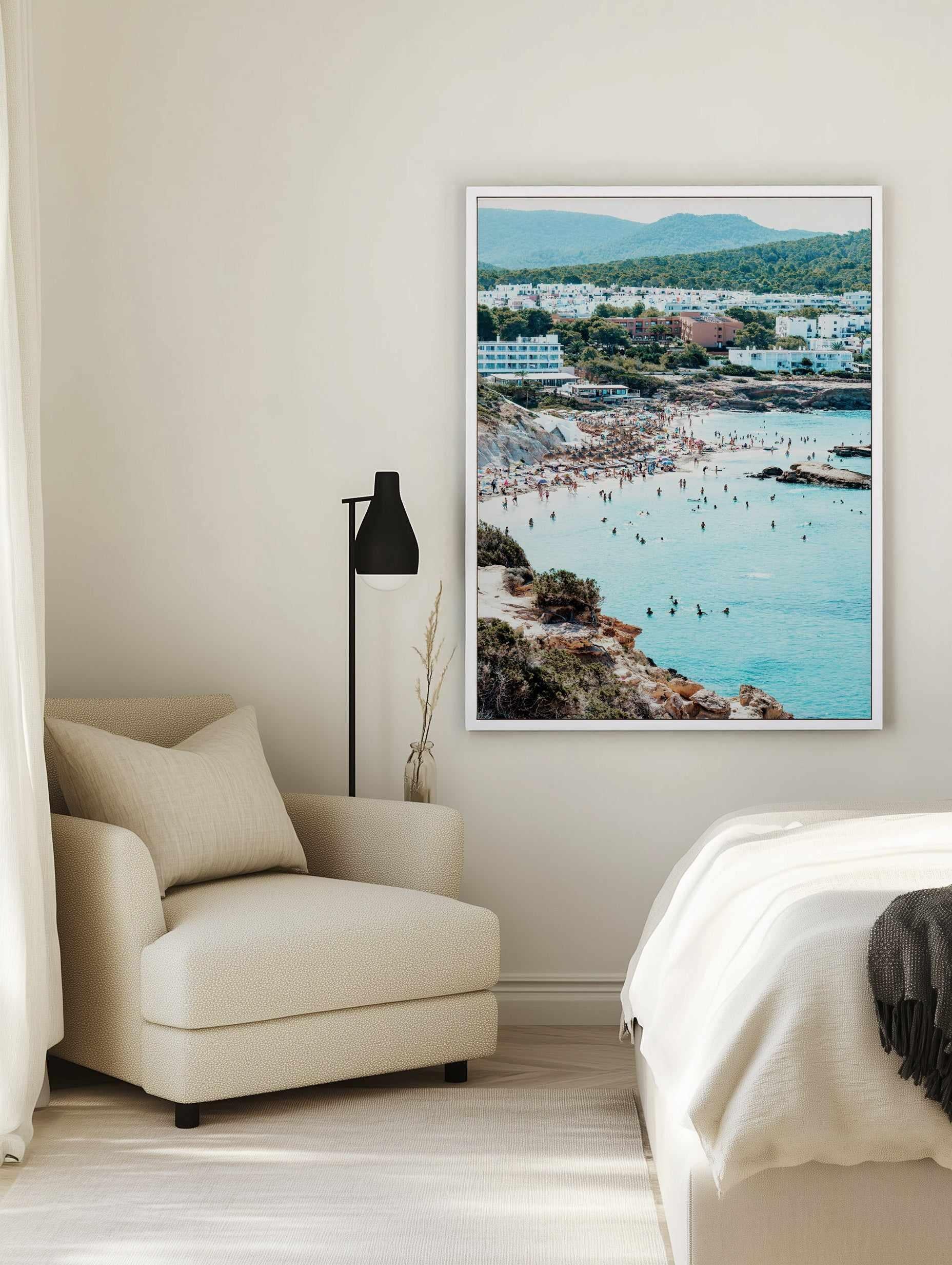 Ibiza Summer Days by Teigan Geercke | Framed Canvas Art Print from Olive et Oriel where you can shop wallpaper and artworks online