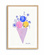 Ice Cream Flowers by Baroo Bloom | Art Print