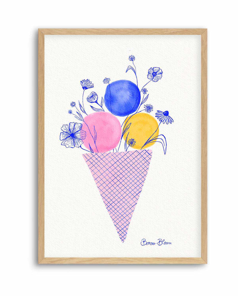 Ice Cream Flowers by Baroo Bloom | Art Print