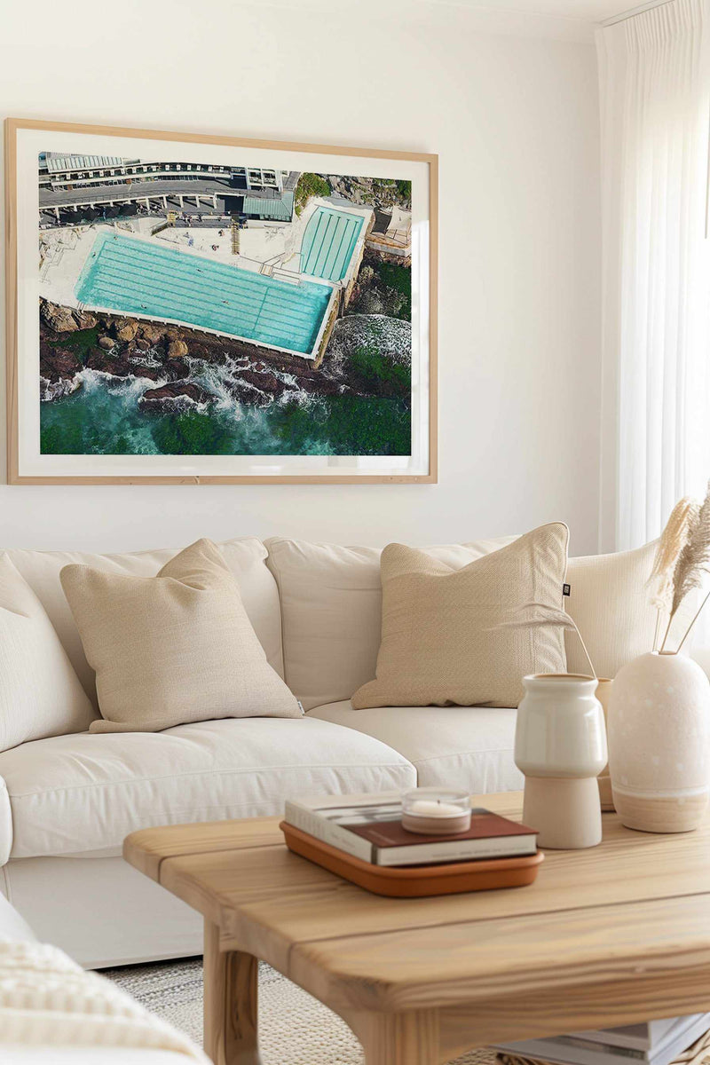 Icebergs from Above, Bondi Art Print