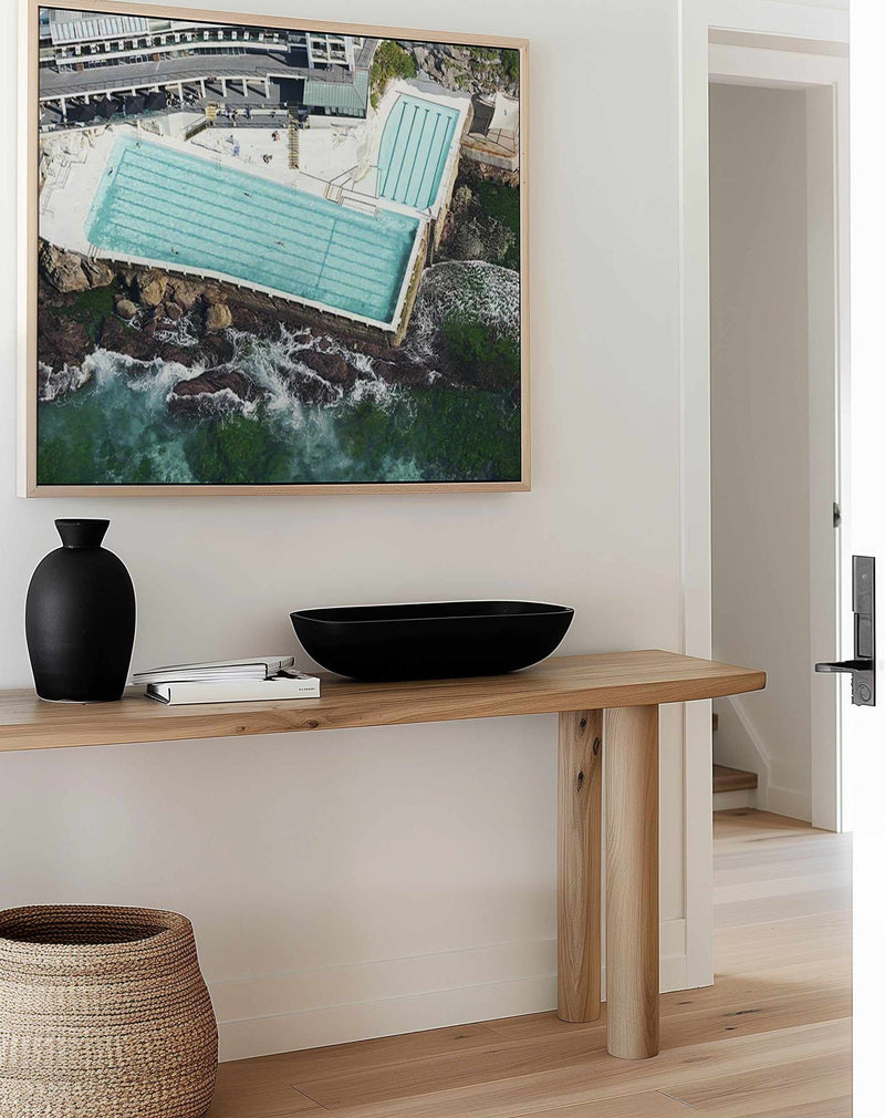 Icebergs from Above, Bondi | Framed Canvas Art Print