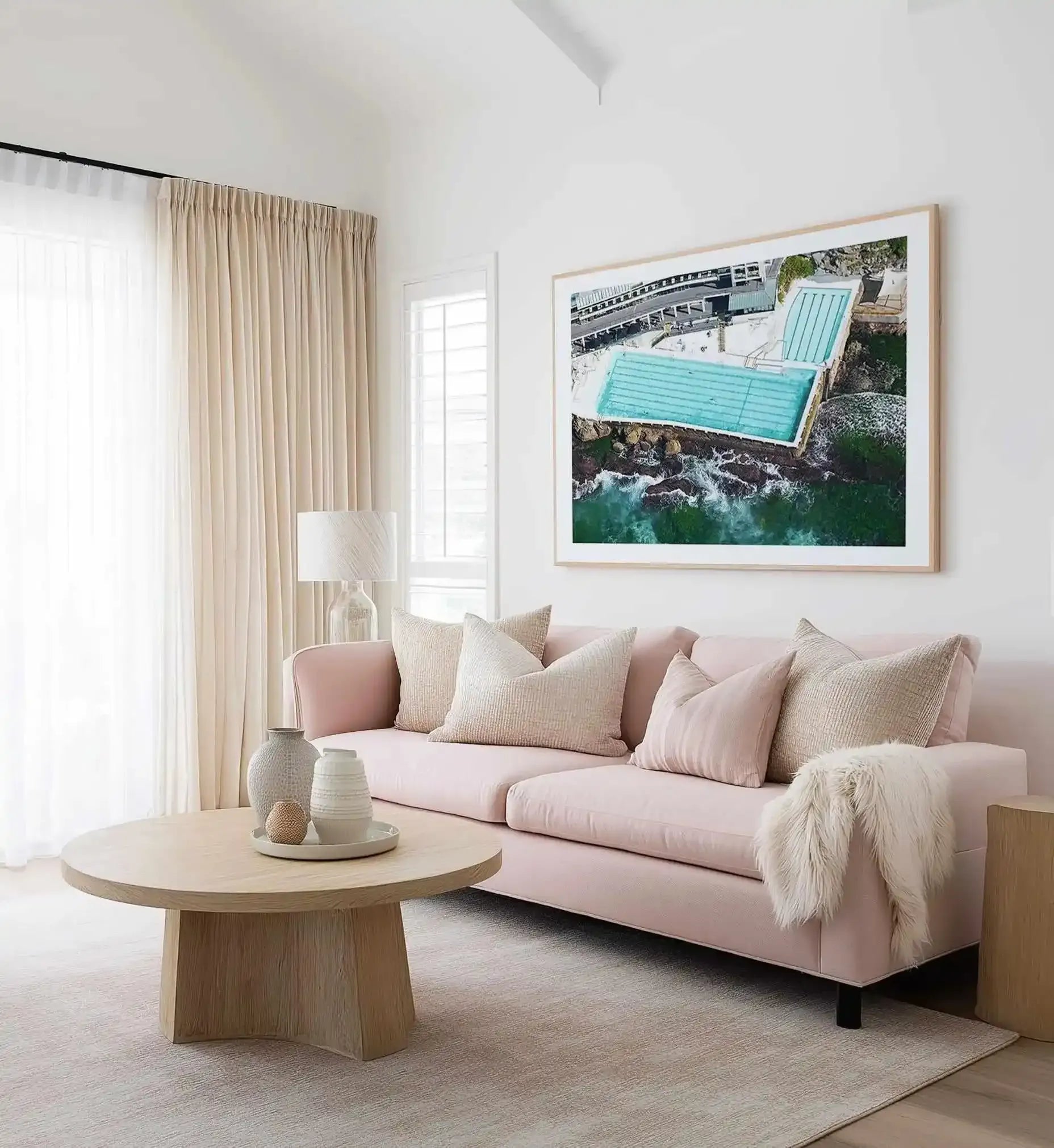 Icebergs from Above, Bondi | Aerial Photo Wall Art Print from Olive et Oriel where you can shop wallpaper and artworks online