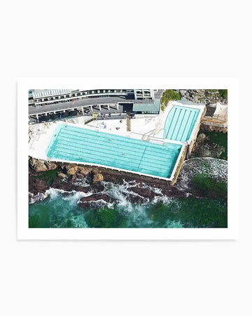 Icebergs from Above, Bondi | Aerial Photo Wall Art Print coastal art print