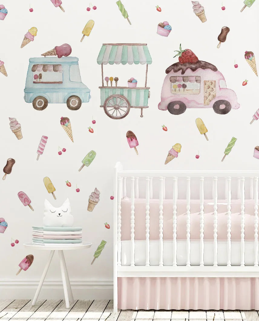 Ice Cream Dream Decal Set from Olive et Oriel where you can shop wallpaper and artworks online