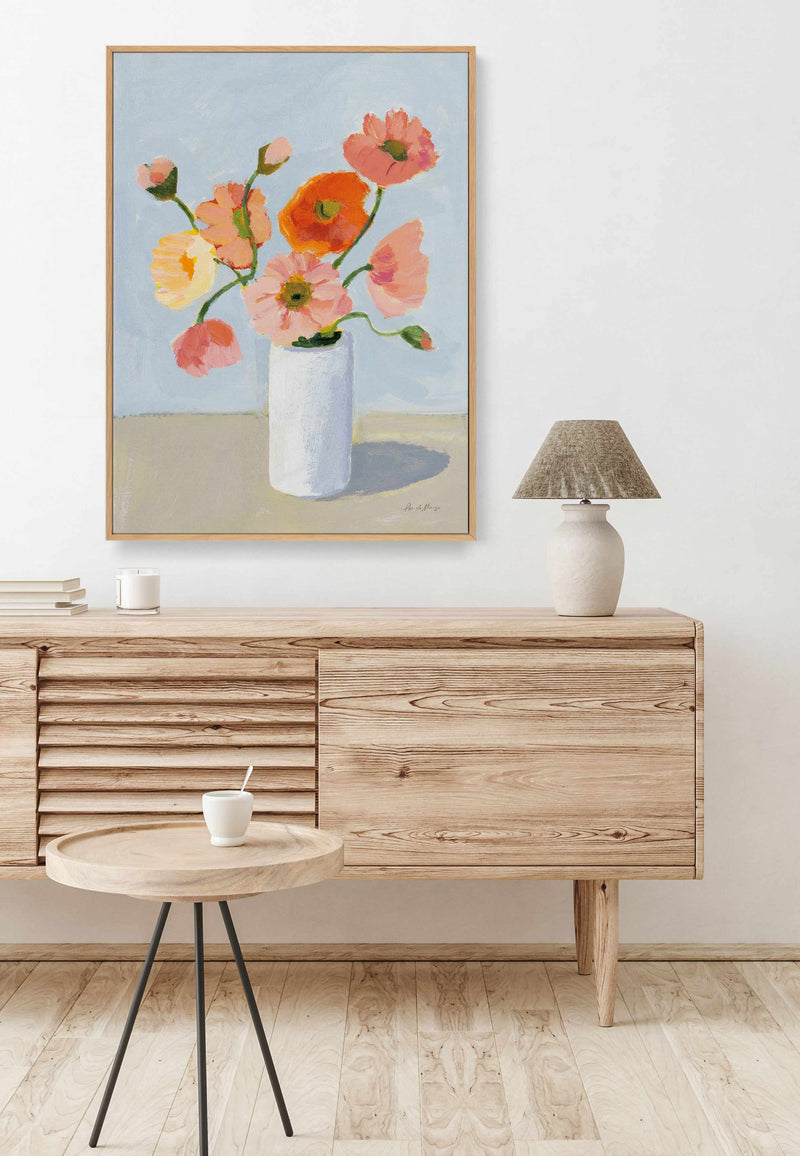 Iceland Poppies | Framed Canvas Art Print