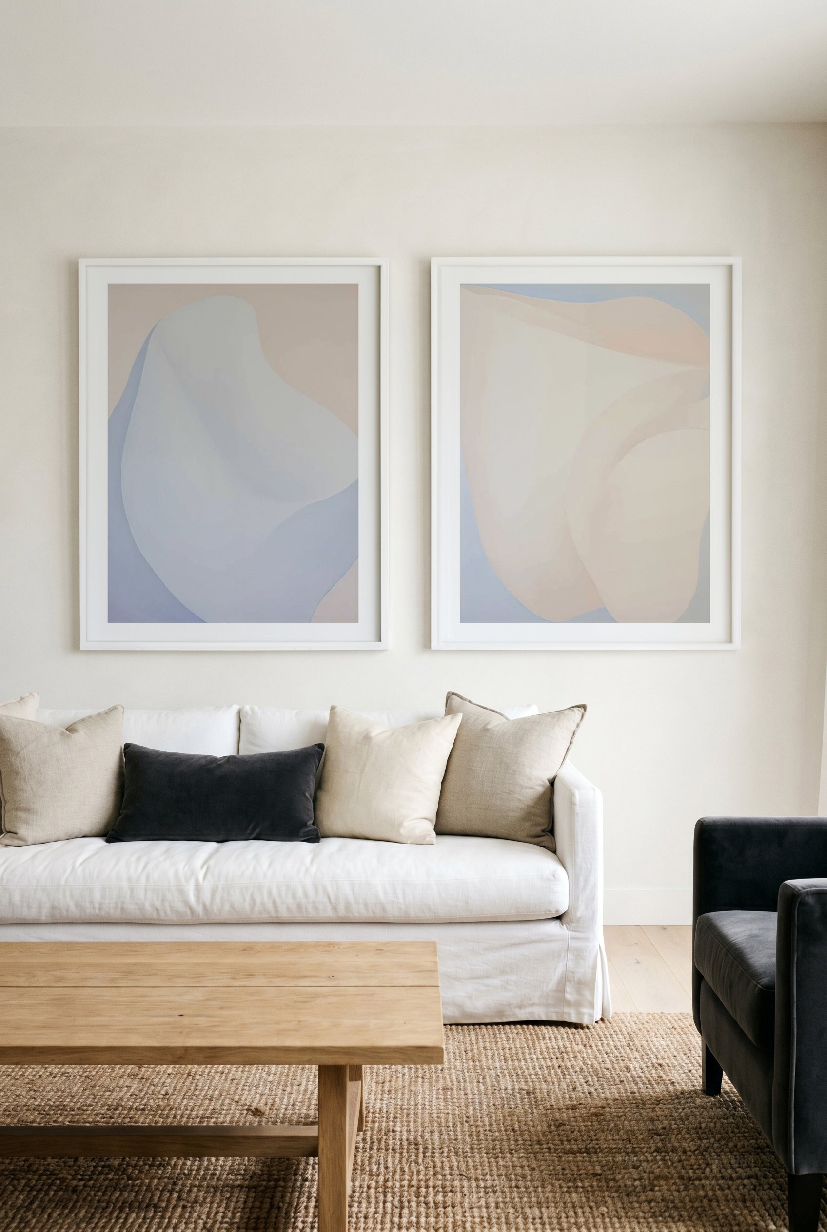 Iceland Light Form I & II Art Print Set of 2 | Matching Wall Art