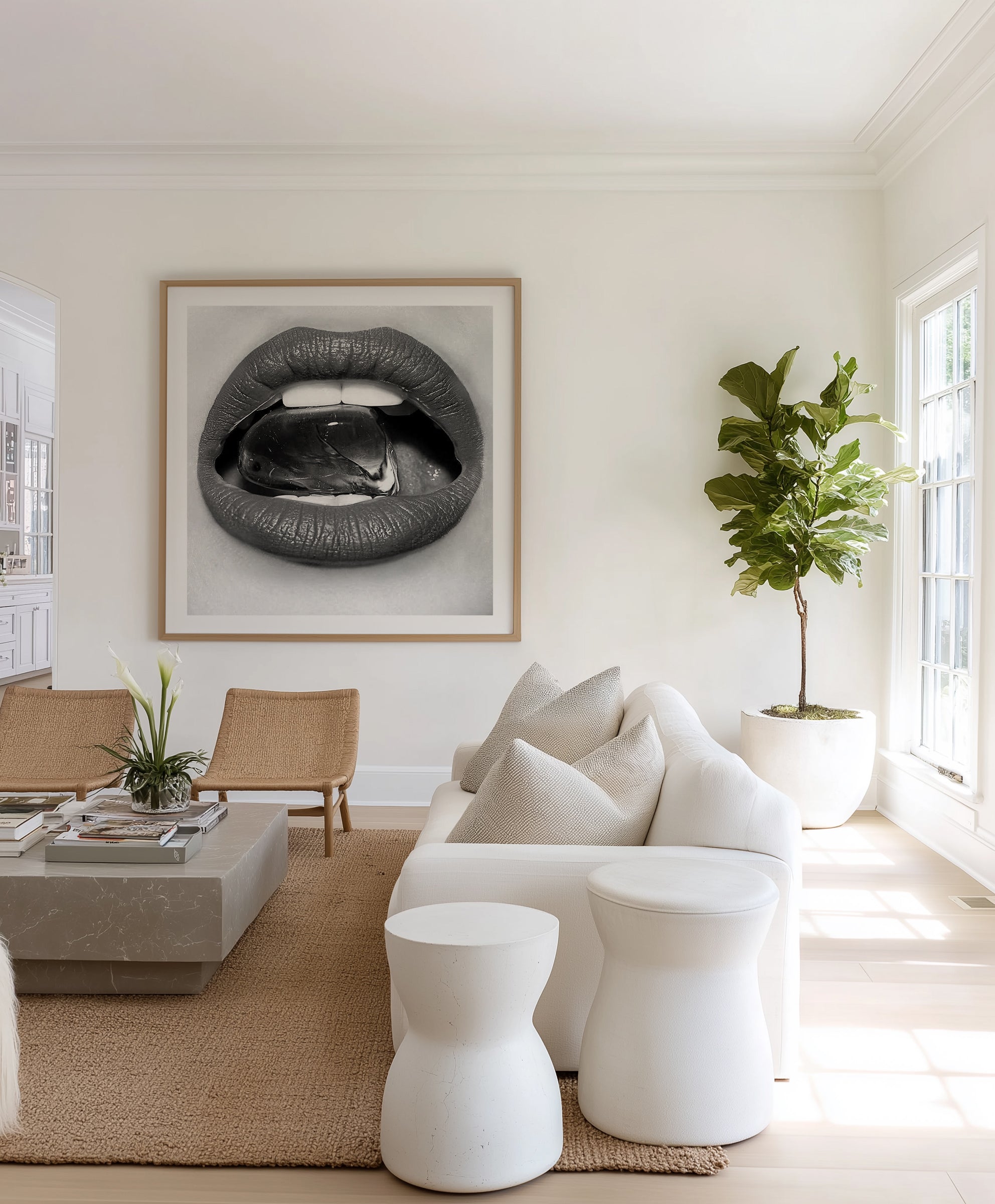 Icey B&W by Amy Hallam | Art Print