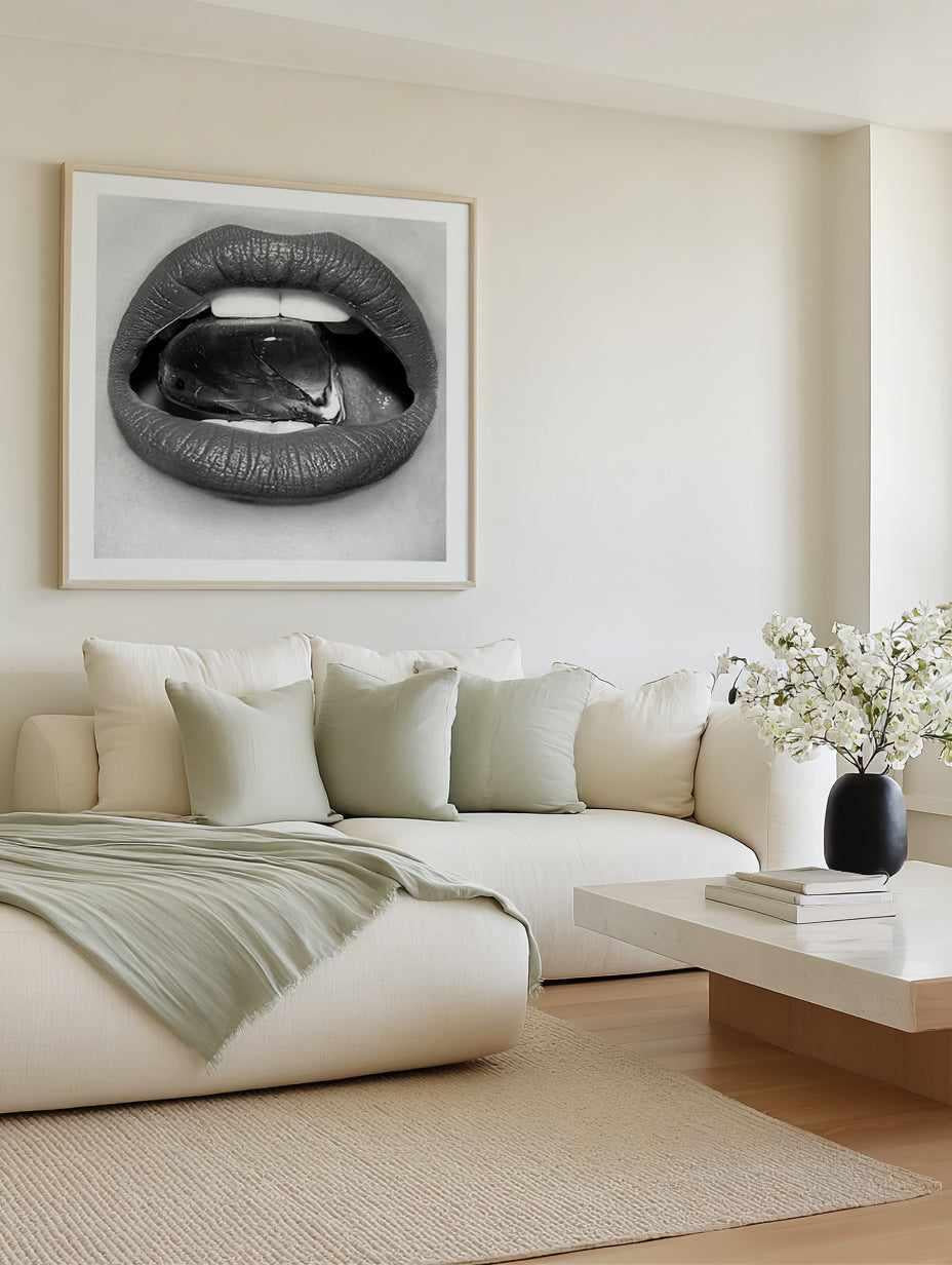 Icey B&W by Amy Hallam | Art Print from Olive et Oriel where you can shop wallpaper and artworks online