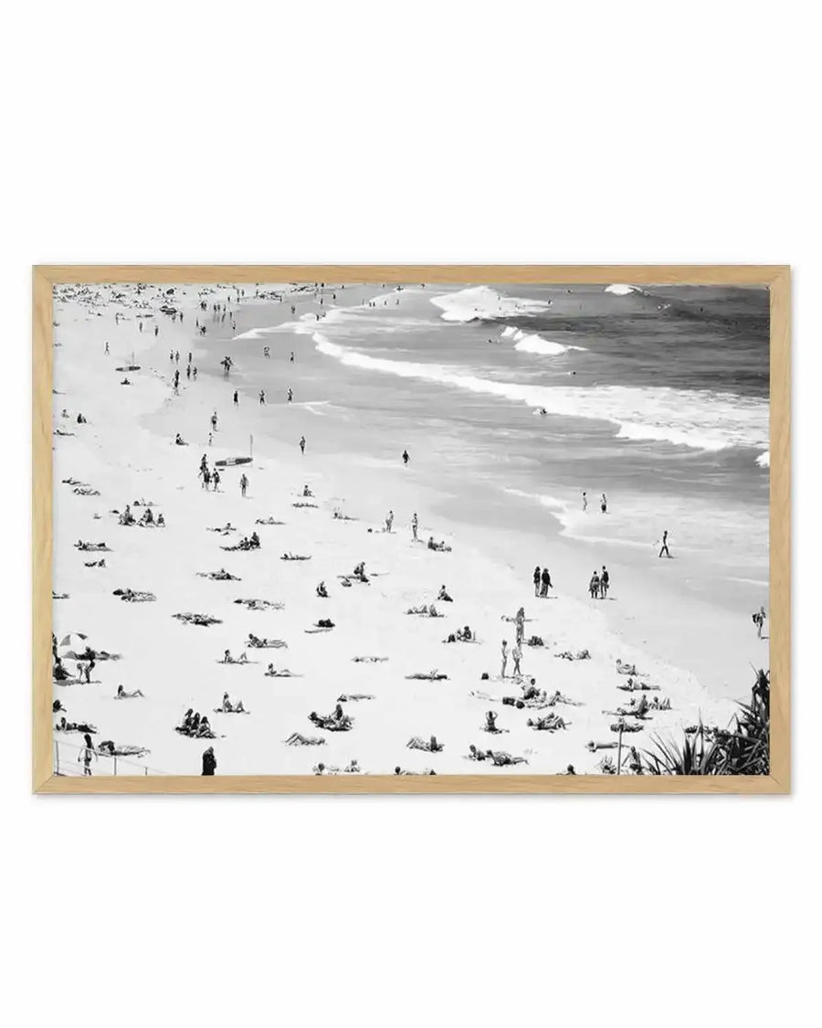 Iconic Bondi B&W Art Print art print, framed