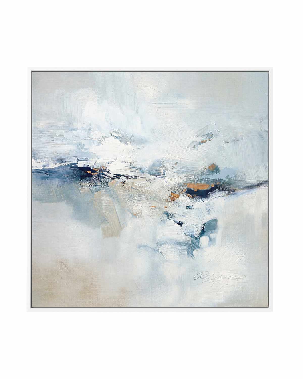 Icy Chill by Rebecca Fox | Framed Canvas Art Print