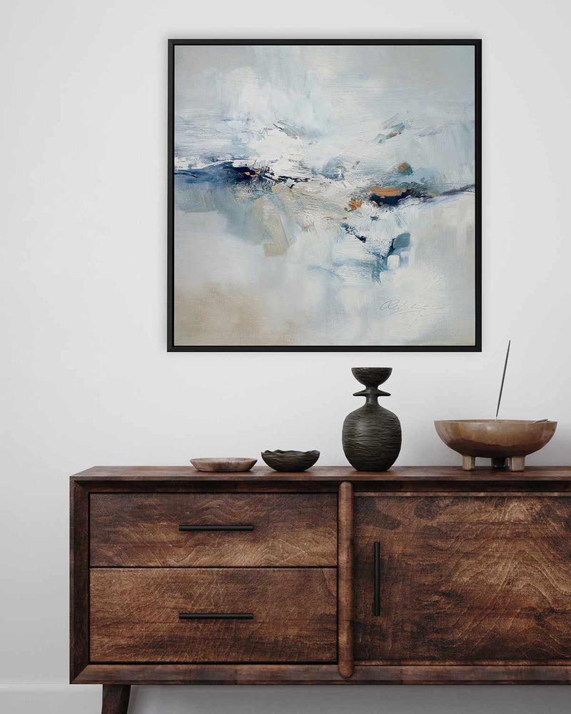 Icy Chill by Rebecca Fox | Framed Canvas Art Print