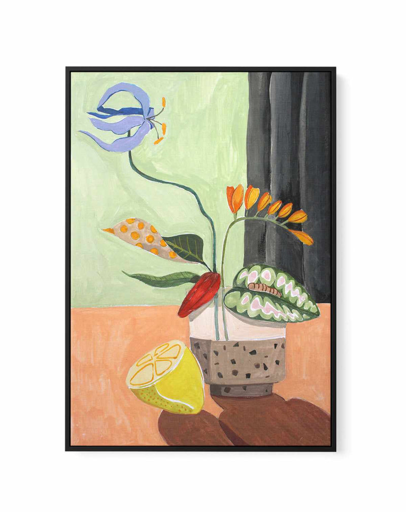 Ikebana by Arty Guava | Framed Canvas Art Print