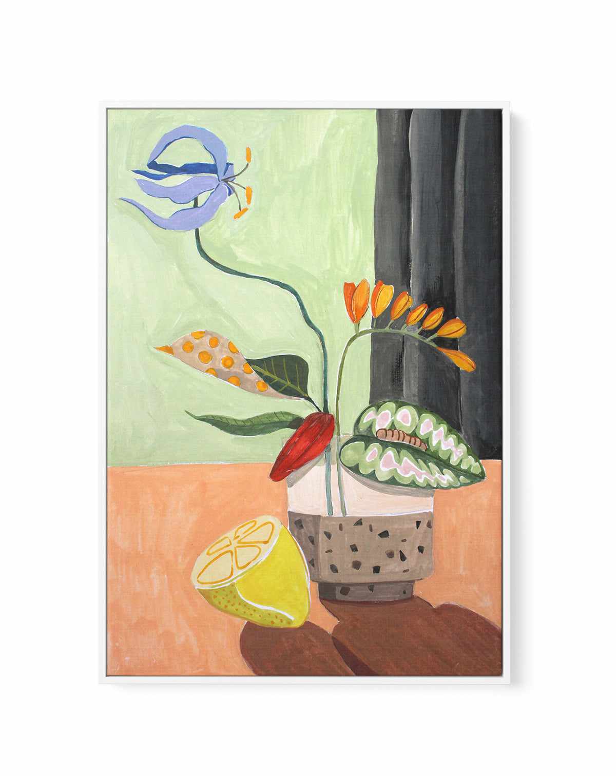 Ikebana by Arty Guava | Framed Canvas Art Print