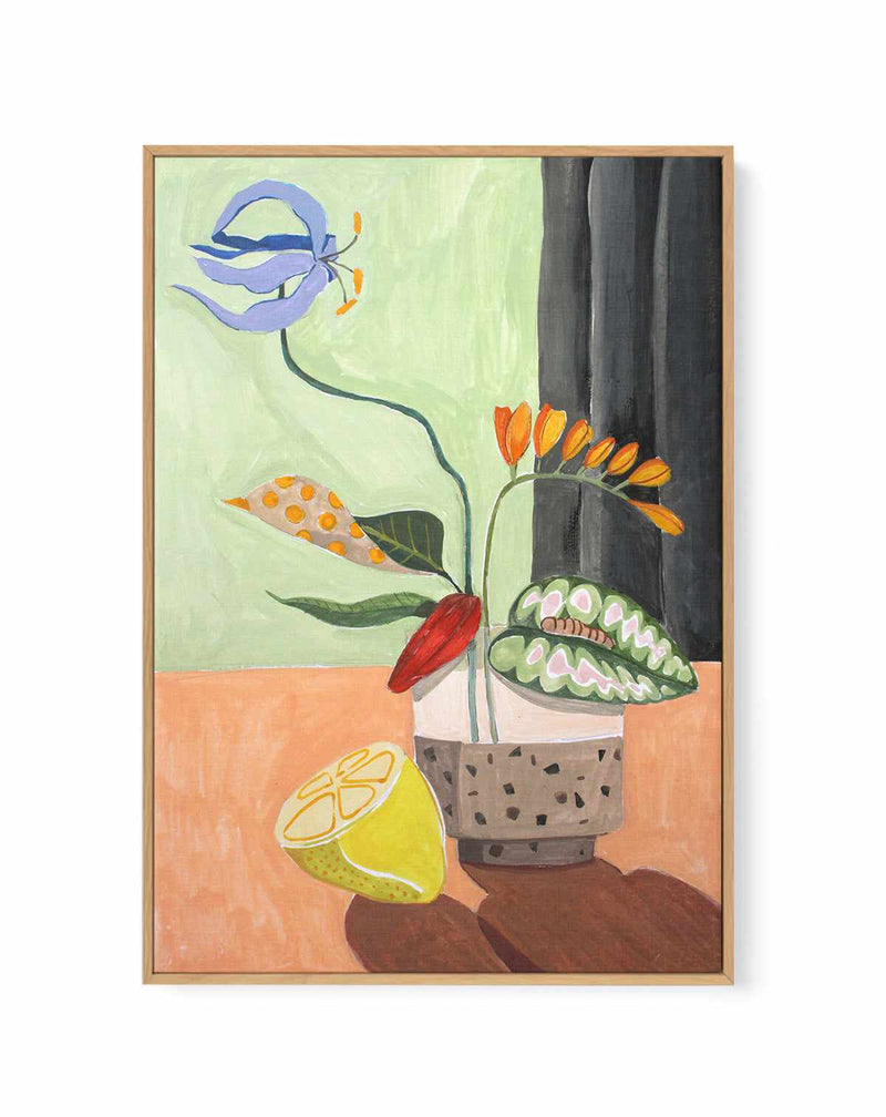 Ikebana by Arty Guava | Framed Canvas Art Print