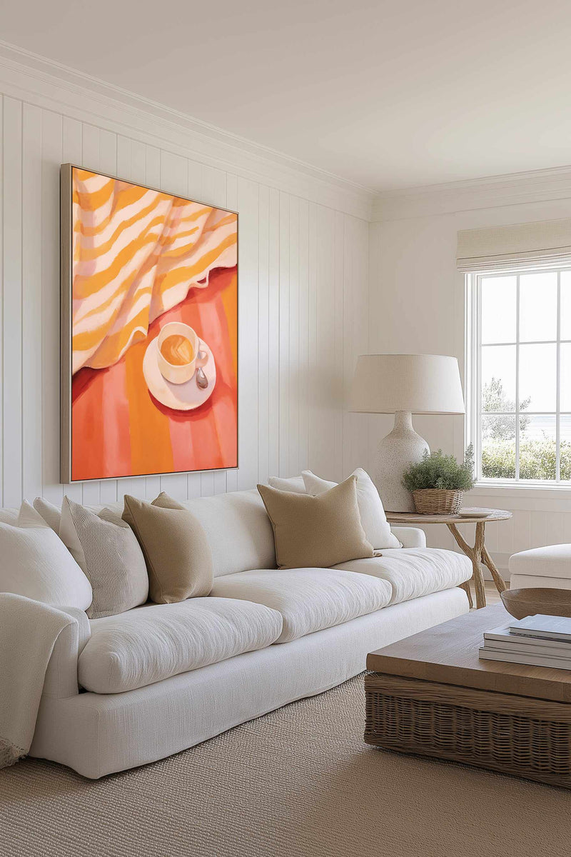 Il Caffè I | Framed Canvas Art Print from Olive et Oriel where you can shop wallpaper and artworks online