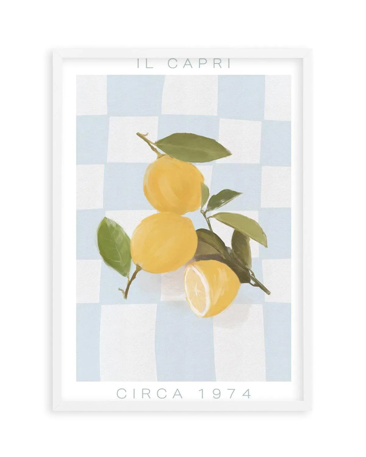 Il Capri | Blue Art Print from Olive et Oriel where you can shop wallpaper and artworks online