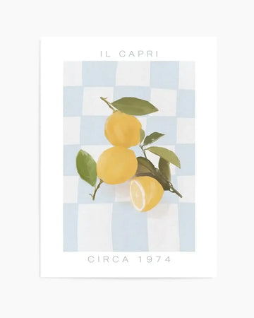 Il Capri | Blue Art Print from Olive et Oriel where you can shop wallpaper and artworks online