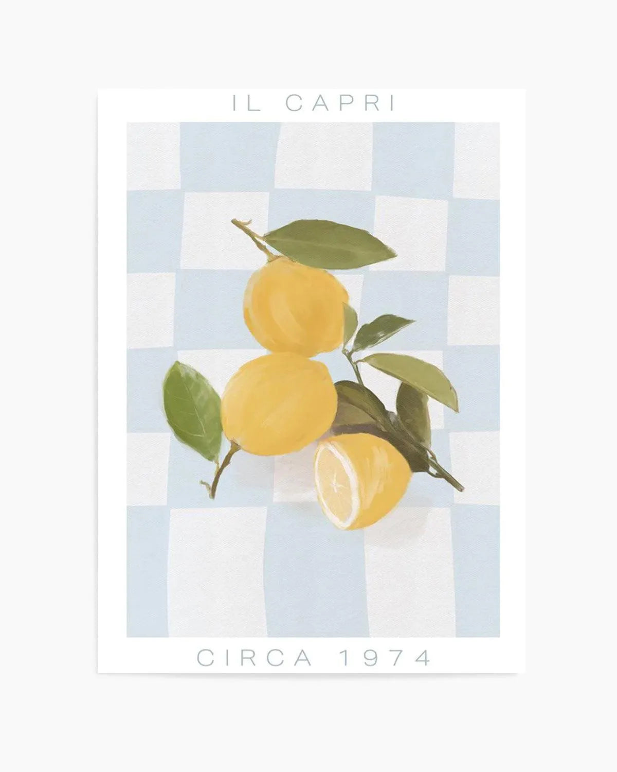 Il Capri | Blue Art Print from Olive et Oriel where you can shop wallpaper and artworks online