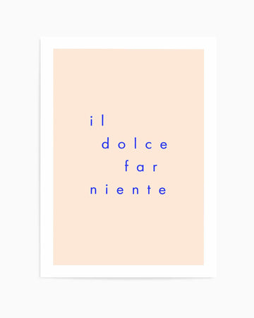 Il dolce far niente | Art Print from Olive et Oriel where you can shop wallpaper and artworks online