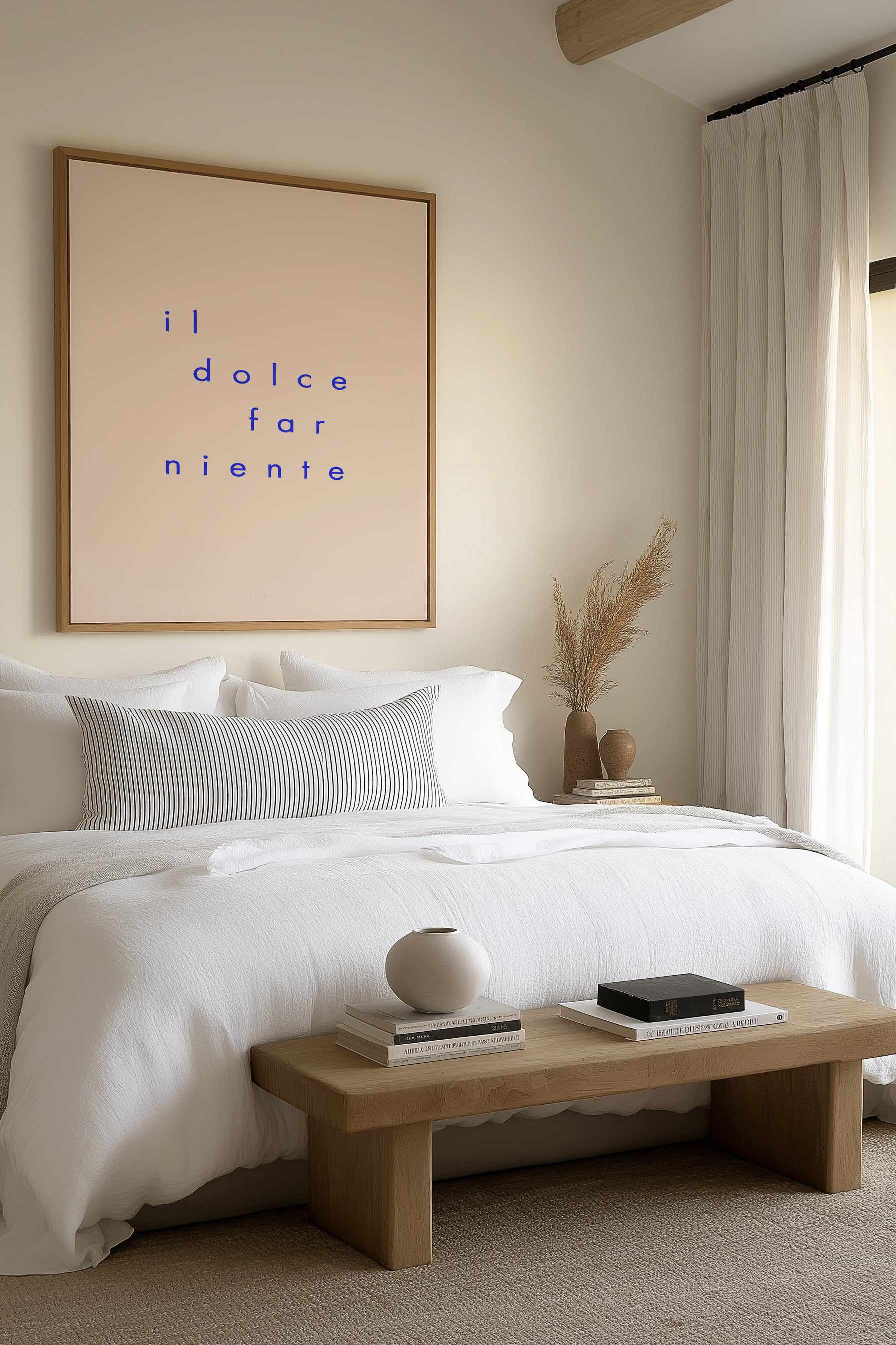 Il dolce far niente | Framed Canvas Art Print from Olive et Oriel where you can shop wallpaper and artworks online