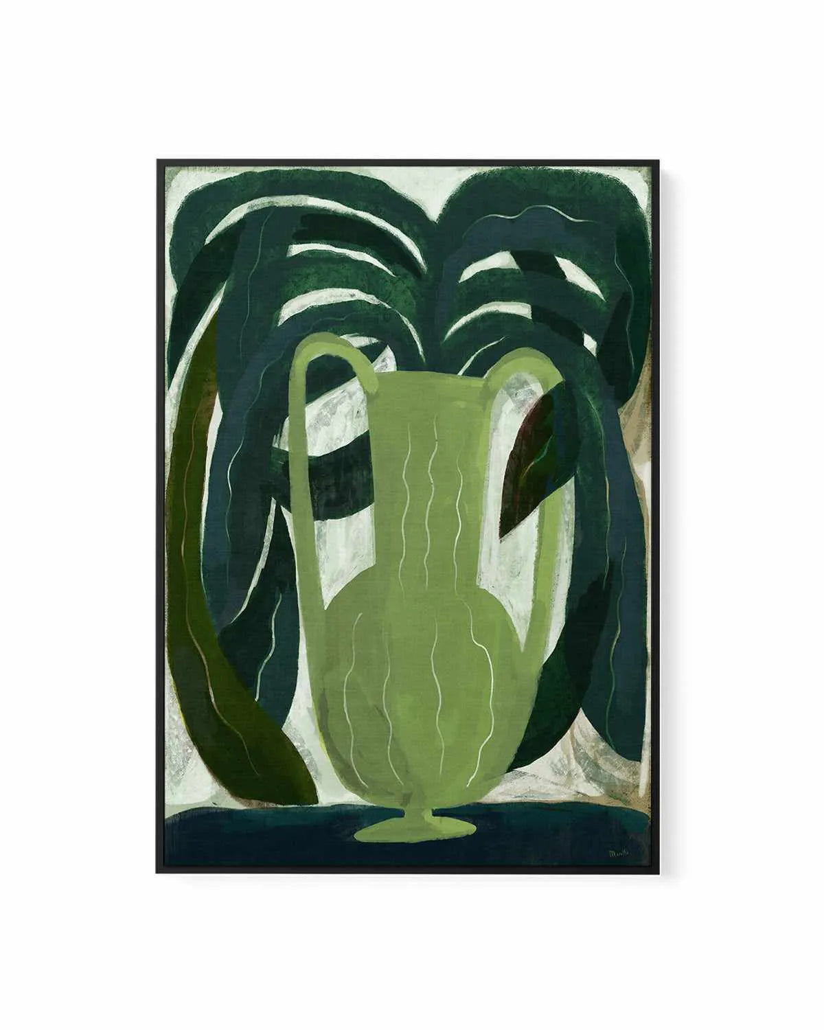 Il Vaso Verde by Marco Marella | Framed Canvas Art Print from Olive et Oriel where you can shop wallpaper and artworks online