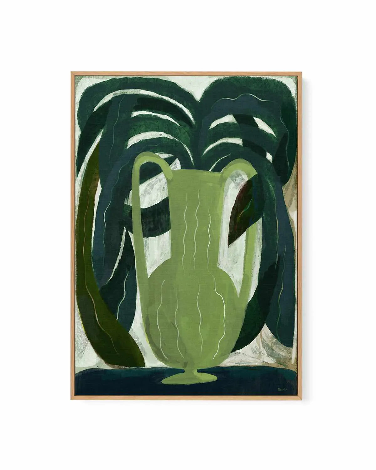 Il Vaso Verde by Marco Marella | Framed Canvas Art Print from Olive et Oriel where you can shop wallpaper and artworks online