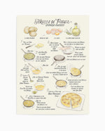 Illustrated Recipe of Spanish Tortilla de Patatas in English By Rosana Laiz Blursbyai | Art Print