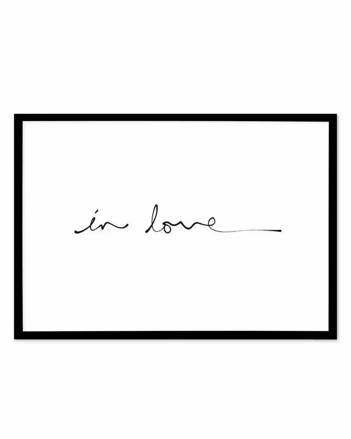 In Love (Hand scripted) Art Print from Olive et Oriel where you can shop wallpaper and artworks online