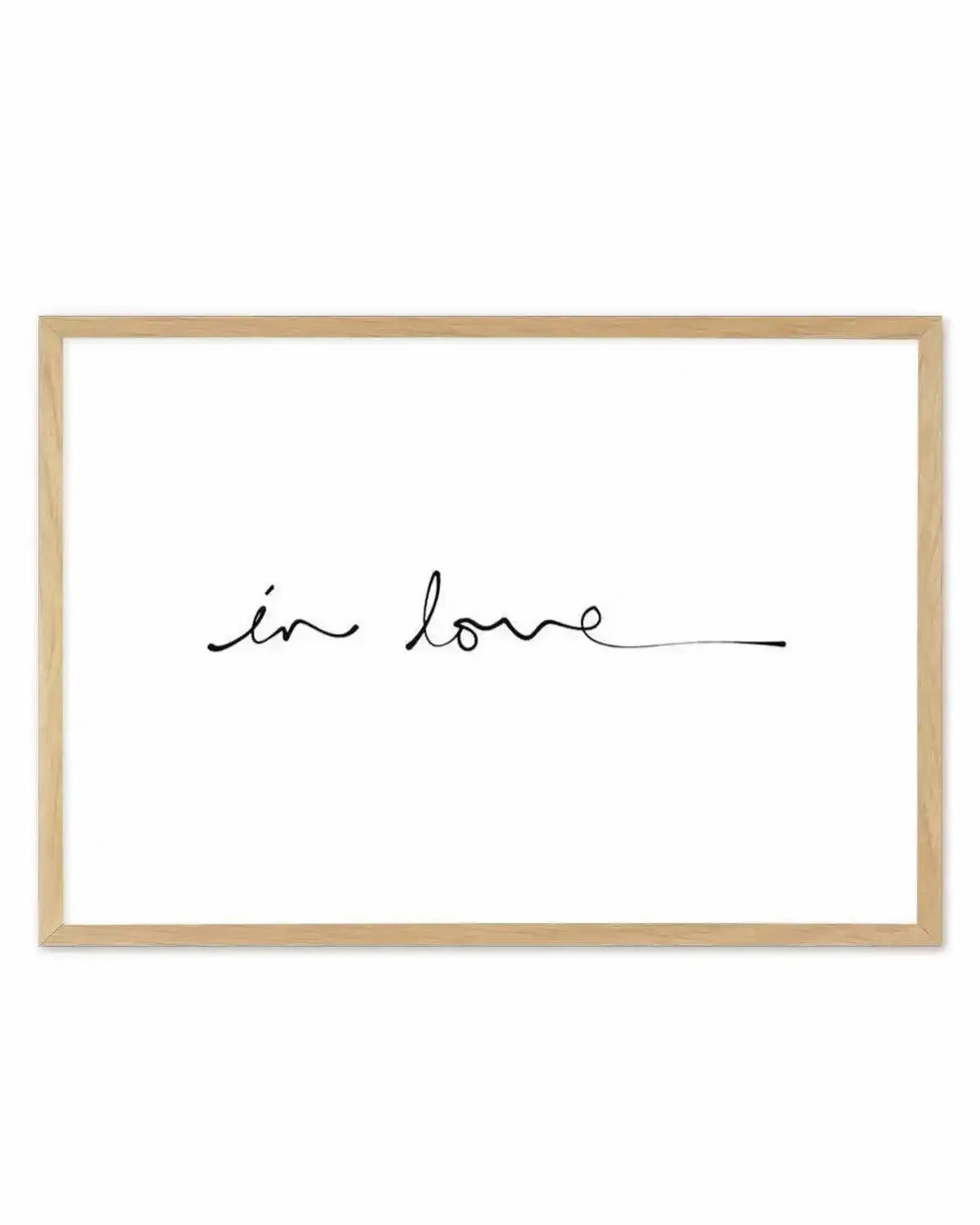 In Love (Hand scripted) Art Print from Olive et Oriel where you can shop wallpaper and artworks online