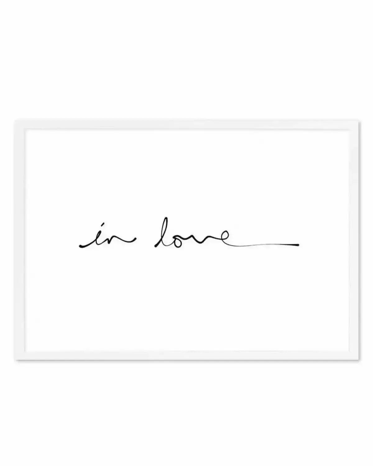In Love (Hand scripted) Art Print from Olive et Oriel where you can shop wallpaper and artworks online