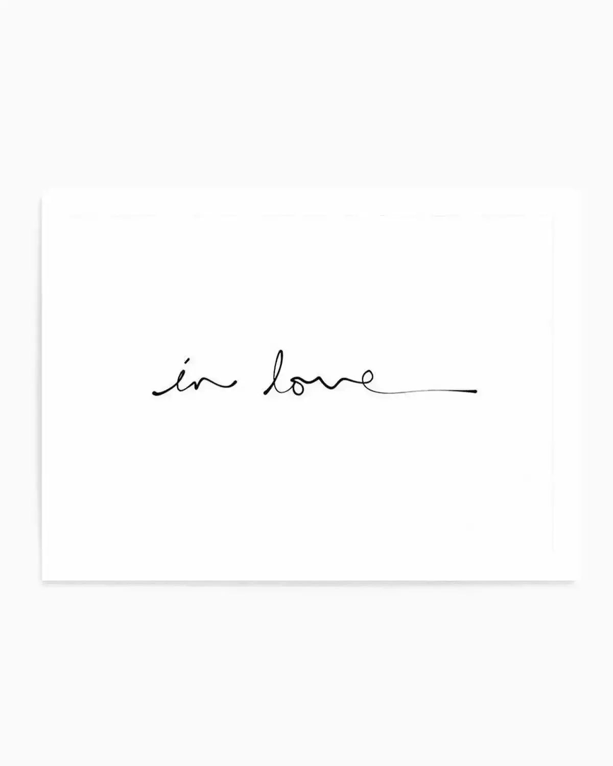 In Love (Hand scripted) Art Print from Olive et Oriel where you can shop wallpaper and artworks online