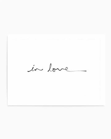 In Love (Hand scripted) Art Print from Olive et Oriel where you can shop wallpaper and artworks online
