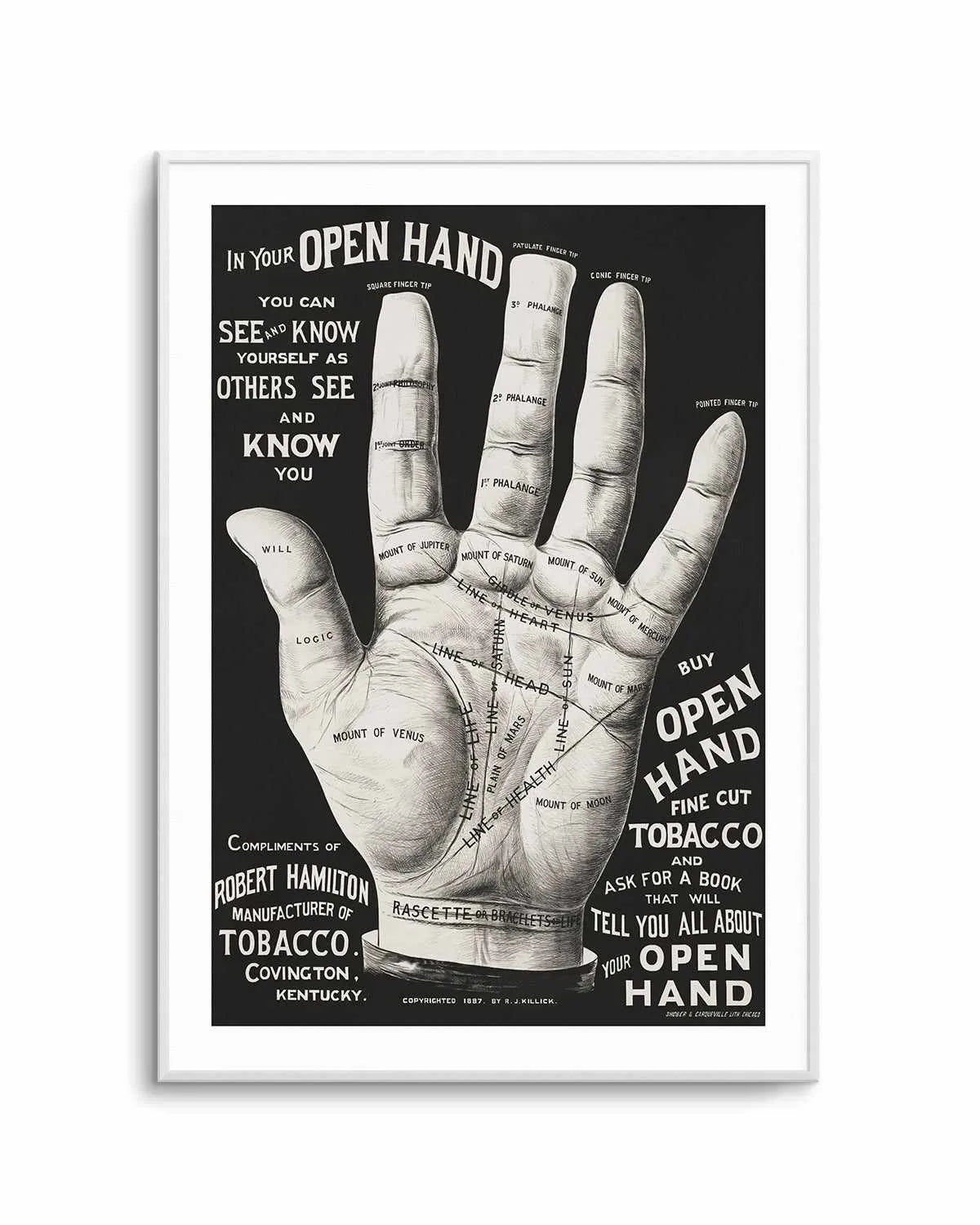 In Your Open Hand Vintage Poster Art Print from Olive et Oriel where you can shop wallpaper and artworks online
