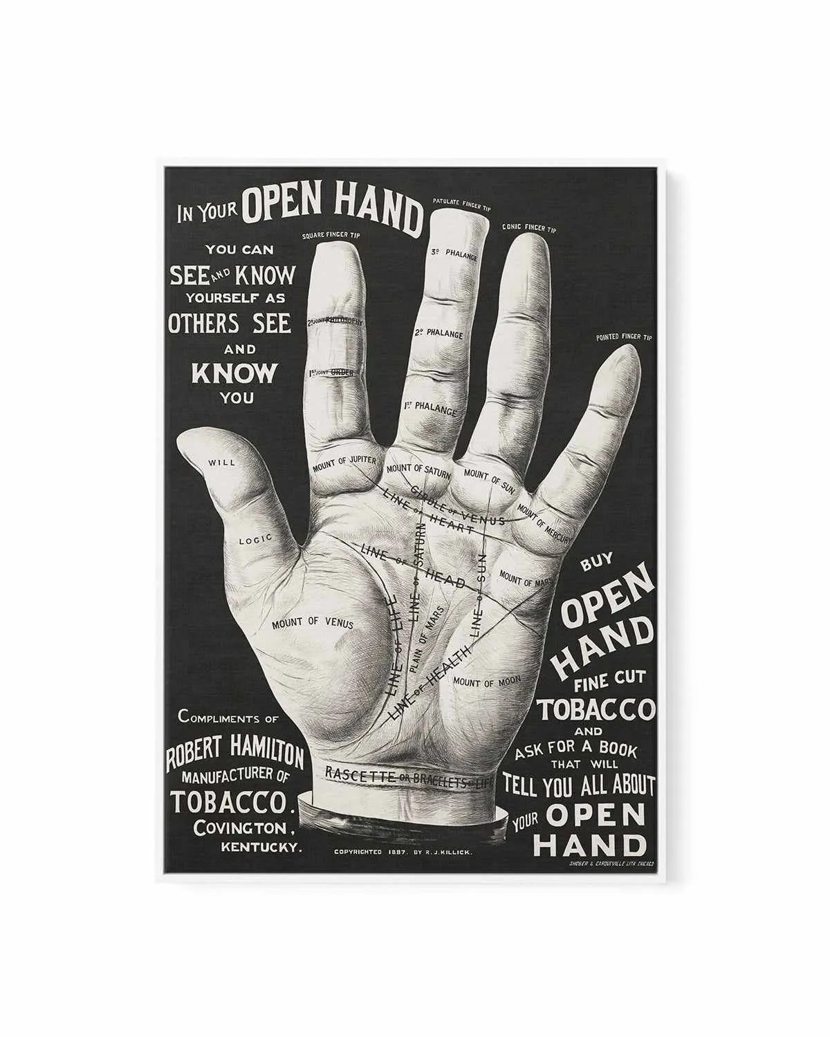 In Your Open Hand Vintage Poster | Framed Canvas Art Print from Olive et Oriel where you can shop wallpaper and artworks online