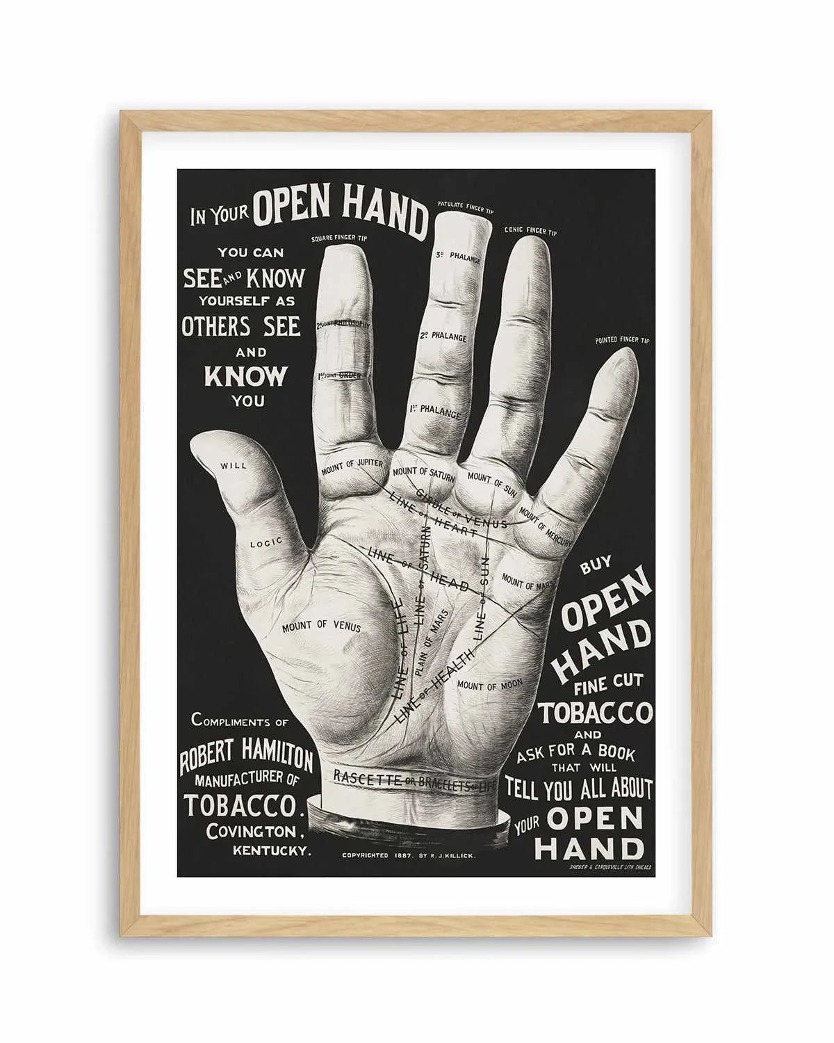 In Your Open Hand Vintage Poster Art Print from Olive et Oriel where you can shop wallpaper and artworks online