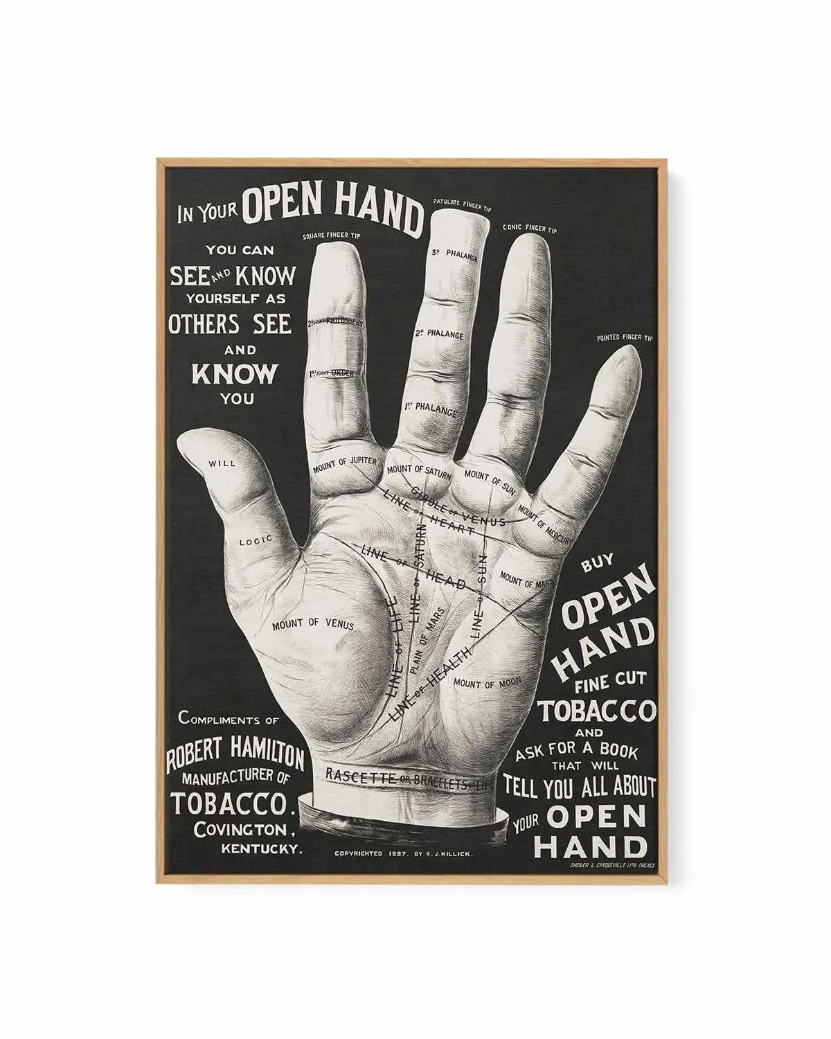In Your Open Hand Vintage Poster | Framed Canvas Art Print from Olive et Oriel where you can shop wallpaper and artworks online