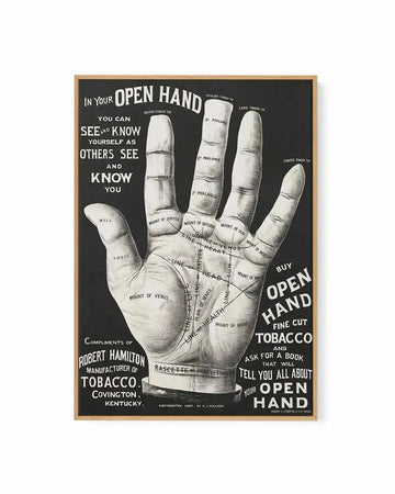 In Your Open Hand Vintage Poster | Framed Canvas Art Print from Olive et Oriel where you can shop wallpaper and artworks online