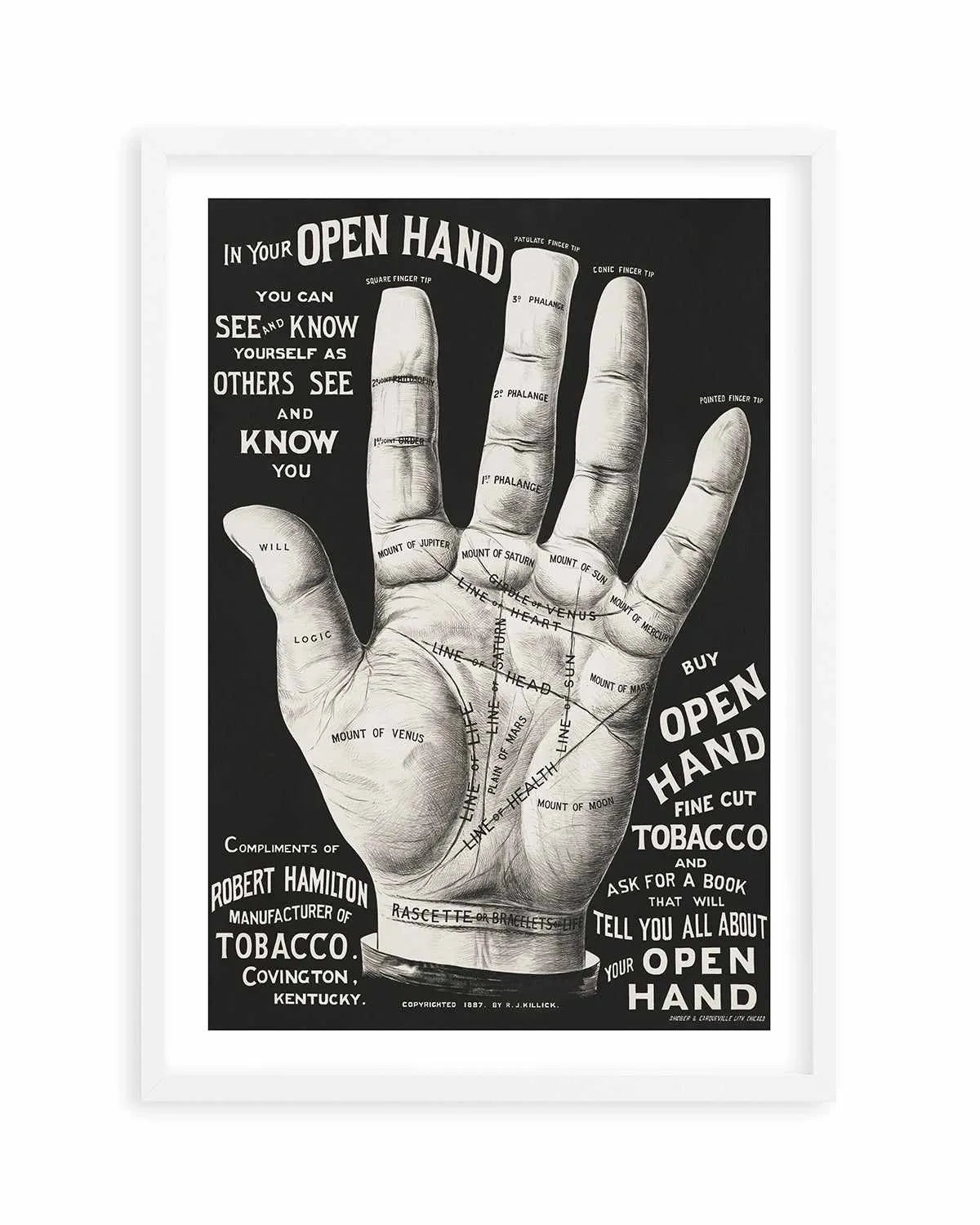 In Your Open Hand Vintage Poster Art Print from Olive et Oriel where you can shop wallpaper and artworks online